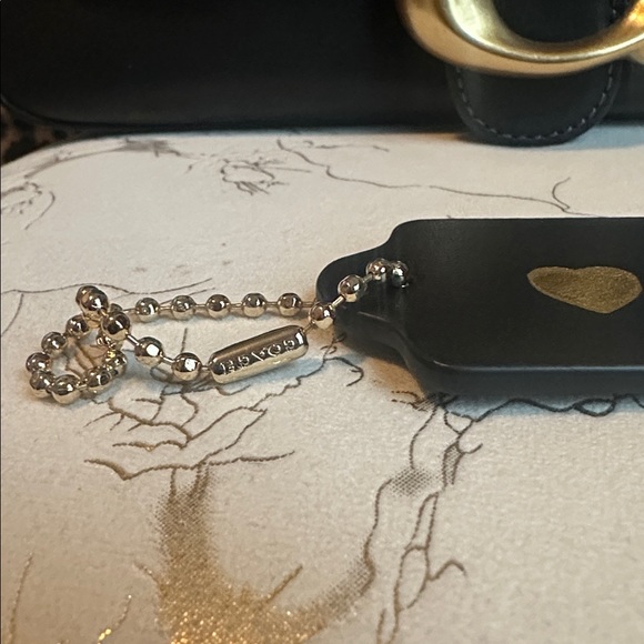 Coach black large hang tag stamped hearts 💛❤️💛 - Picture 6 of 6